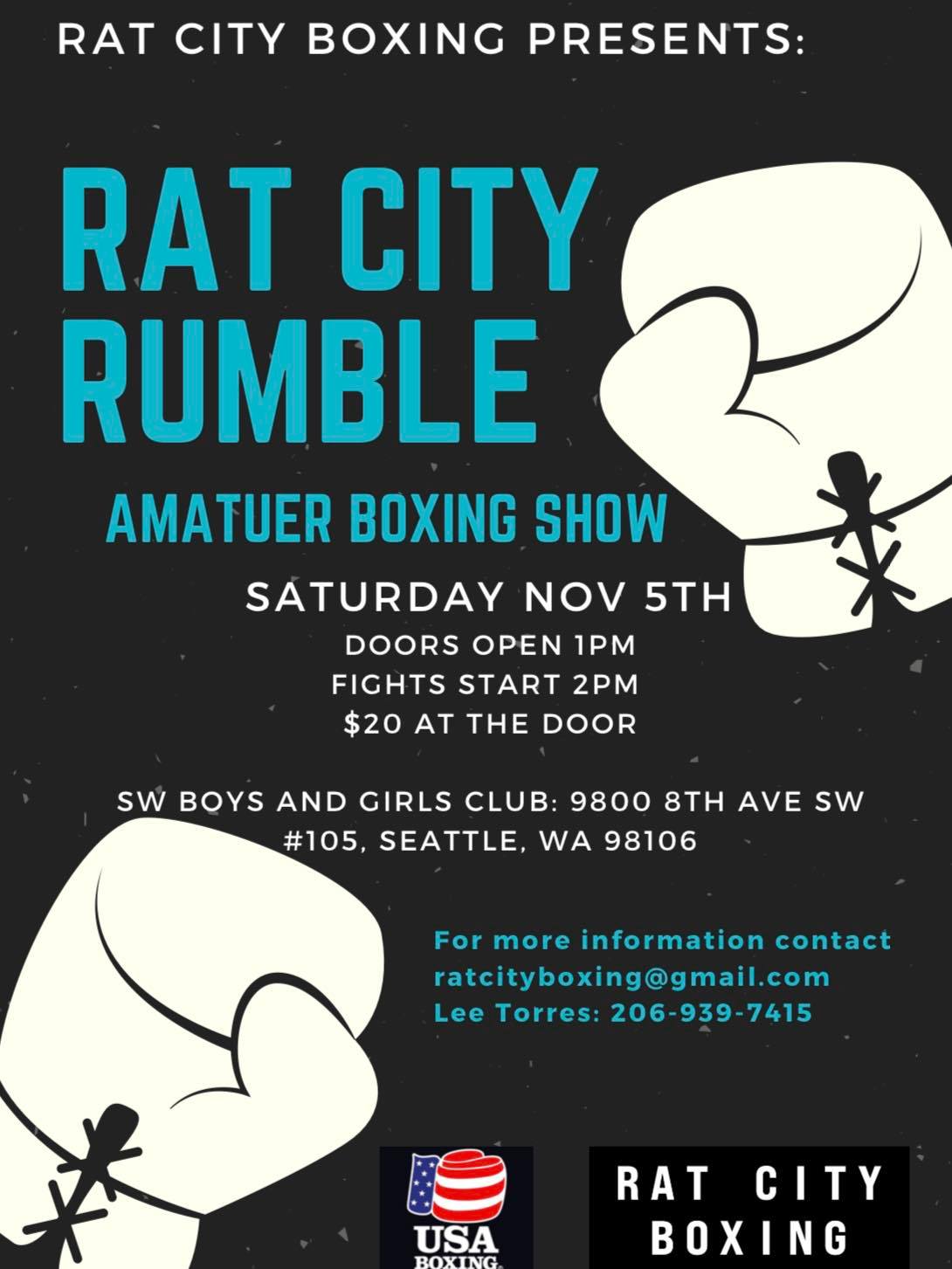 "Rat City Rumble" will feature amateur boxers Nov photo pic